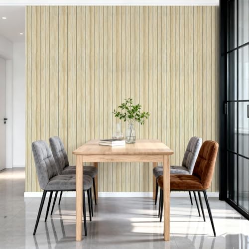 Wood Slat 3D Wall Panels Peel and Stick, 15.7 x 118 in - Image 3