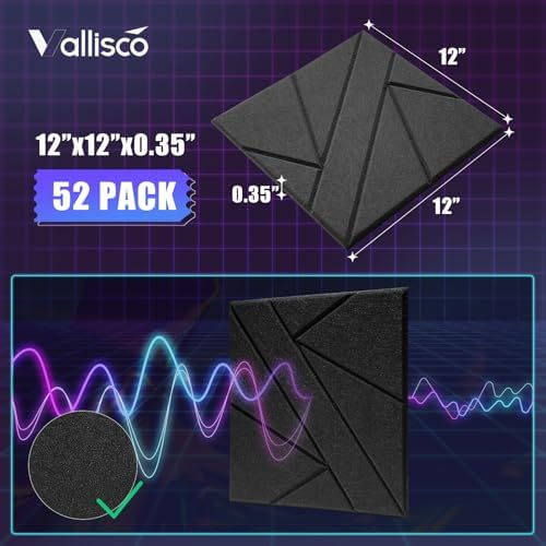 VallisCo 52 Pack Sound Proof Foam Panels - Image 6