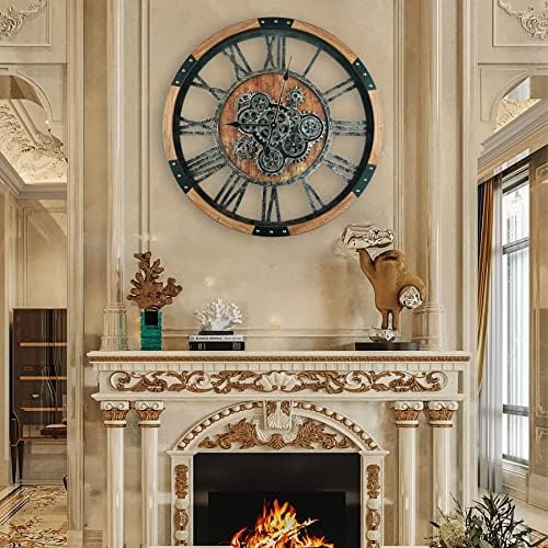 30 Inch Moving Gear Wall Clock, Oversized Wall Clocks, Clock Living Room Decor - Image 6