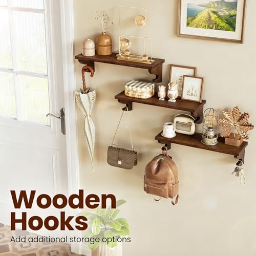 Alsonerbay 17-Inch Wood Floating Shelves - Image 4