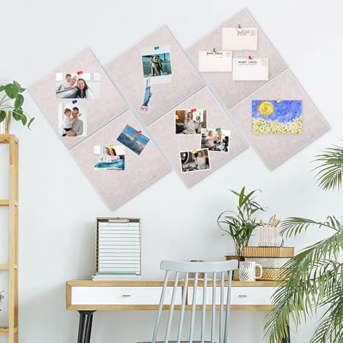 Large Cork Board 36" x 24", 6 Pack Felt Bulletin Board, Pin Boards - Image 6