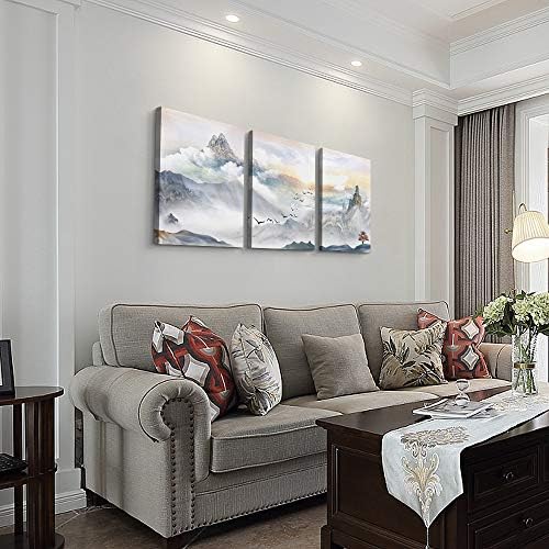 Mountain Landscape Abstract Painting Canvas Wall Art - Image 2