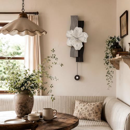 Flower Wall Clocks Battery Operated Decorative - Image 5