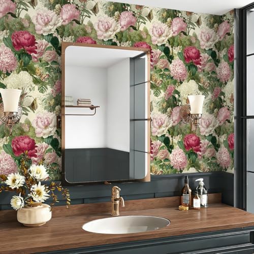 Jeweluck Floral Wallpaper Peel and Stick Wallpaper - Image 3