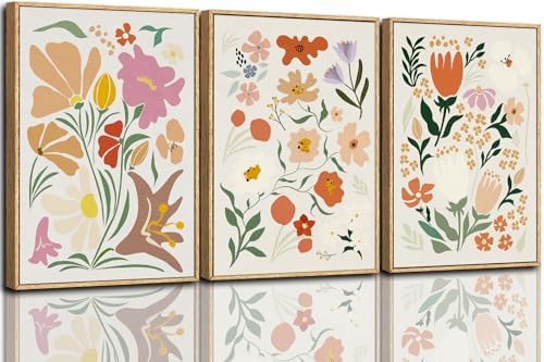 CHDITB Matisse Framed Canvas Wall Art Flower Abstract Wall Painting, Wildflower by CHDITB