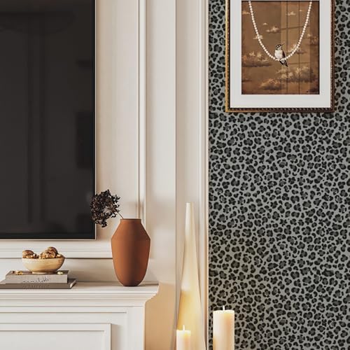 Leopard Peel and Stick Wallpaper White Leopard Print Waterproof Removable Self - Image 3