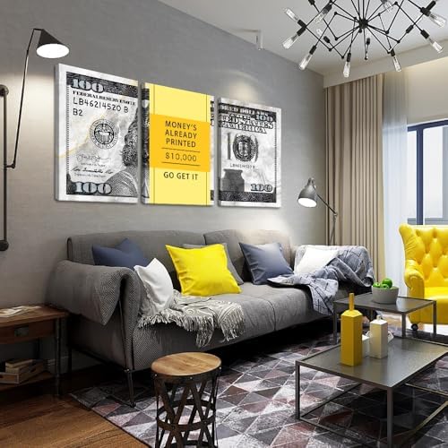 Inspirational Money Wall decor 100 Dollar bills Money Art Money at One's - Image 4