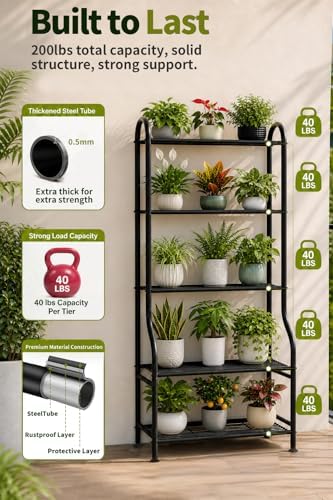 5-Tier Metal Plant Stand - Image 3