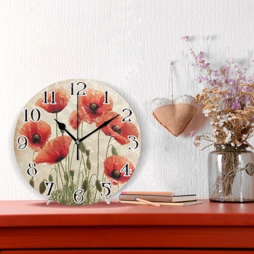 ALAZA Octopus Ocean Map Watercolor Wall Clock Battery Operated Kitchen Clock - Image 2