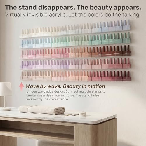 YMVV 15" Nail Polish Rack, 6 Pack Clear Acrylic Wall Organizer - Image 6