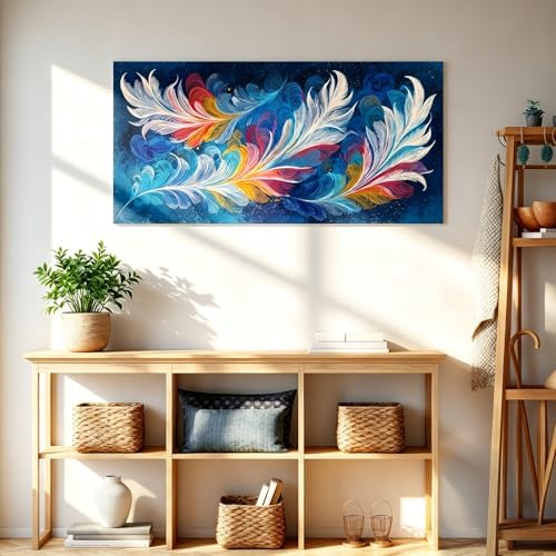 I@U Abstract Feather Wall Art Decor Modern Minimalist Lines Artwork - Image 5