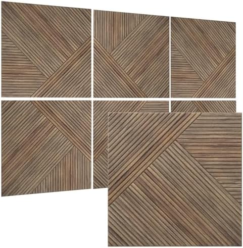 TO-TH Acoustic Panels Self-Adhesive Sound Proof Panel 6Pack, Natural Walnut by TO-TH