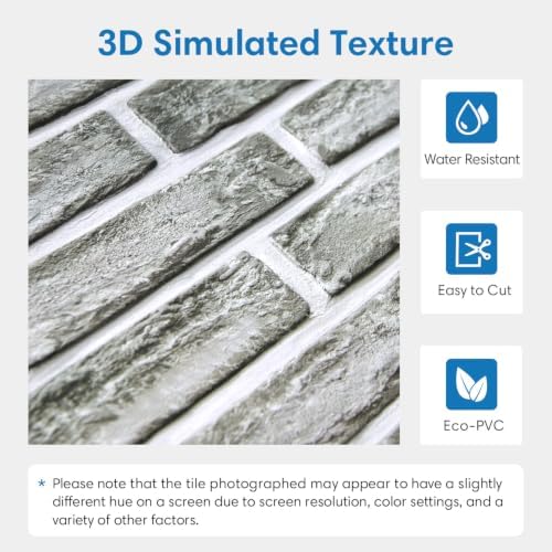 COMSTICKC 3D Faux Brick Wall Panels Peel and Stick Decorative Tiles Sticker - Image 2