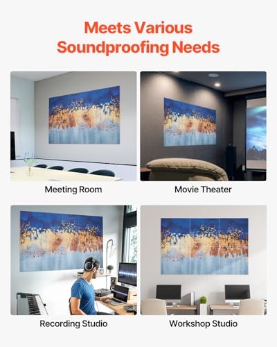 VEVOR 6 Pack Art Acoustic Panels, 70.87 x 47.24 x 0.4 inch Soundproof Wall Tiles - Image 5