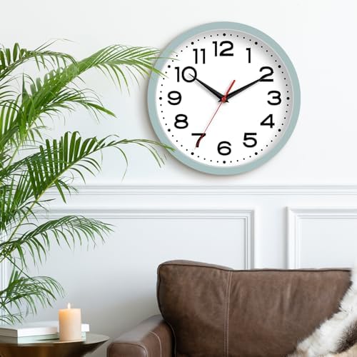 Roymnie 10 Inch Wall Clock, Battery Operated Silent Non Ticking - Image 4