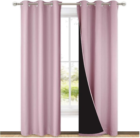 NICETOWN 100% Blackout Window Curtain Panels, Heat and Cold Blocking Drapes by NICETOWN