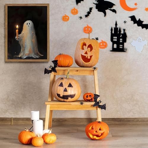 Framed Vintage Halloween Ghost Wall Art, Cute Spooky Ghost - Image 6