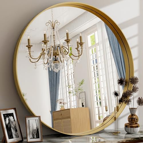 30 Inch Round Bathroom Mirror by EASLY