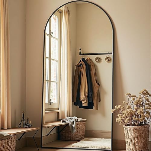 78''x38'' Oversized Full Length Mirrors, Arched Floor Mirror - Image 3
