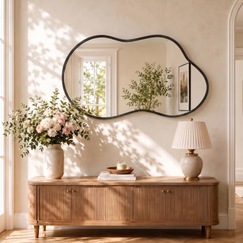 Bathroom Mirror for Over Sink-Black Home Decor Wall Mirror 20"x 36" Single - Image 3