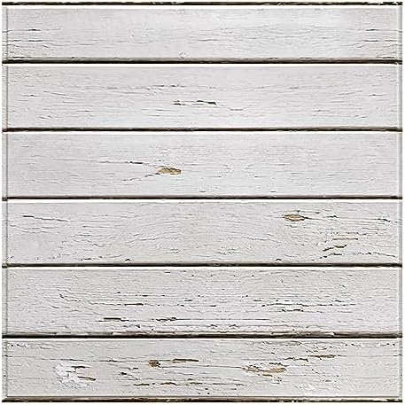 Commomy 3D Faux Wood Wall Stickers Peel and Stick 10 Pcs 11.8" x 11.8" by CommomyDecor