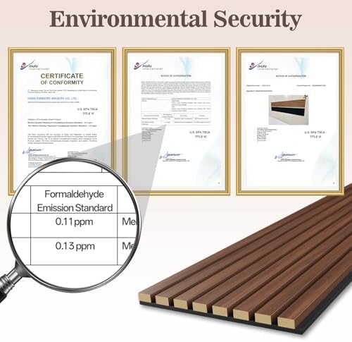 4 Pack Acoustic Wood Panels for Wall 94.48" x 12.79" Soundproof - Image 5