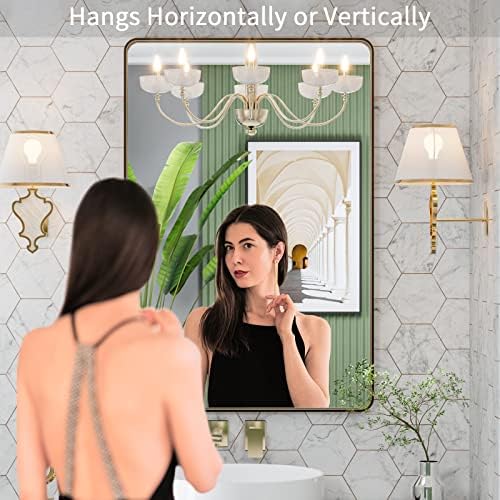 LOAAO 24"X32" Bronze Bathroom Mirror - Image 2