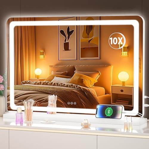 Hasipu Vanity Mirror with Lights, 31.5" x 20" LED Makeup Mirror, Lighted Makeup by Whatssuitableisthebest
