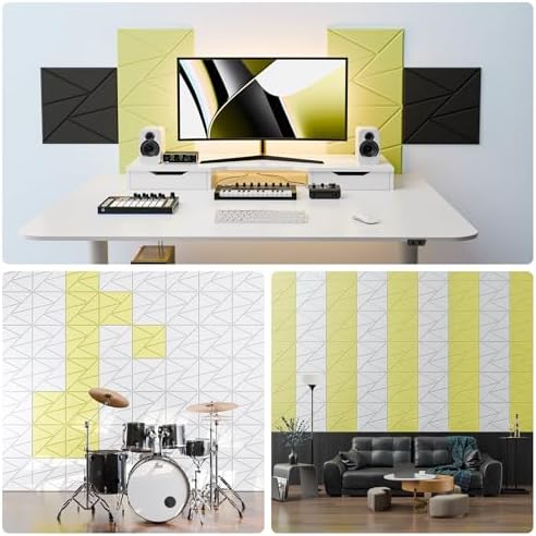 22 Pack Self-Adhesive Acoustic Panels, Sound Proof Foam Panels - Image 4