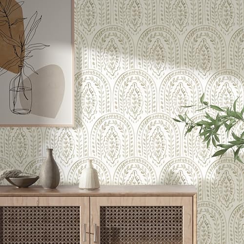 Boho Peel and Stick Wallpaper Removable Wall Paper Neutral Contact Paper - Image 2