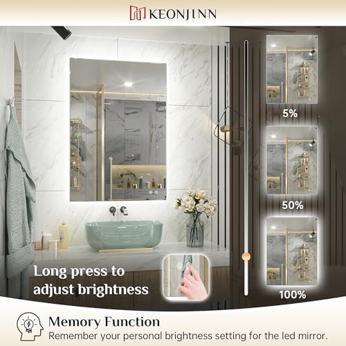 Keonjinn 60 x 28 Inch LED Bathroom Mirror - Image 3