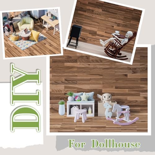 Flutesan 6 Pcs Miniature Dollhouse Wallpaper, Classic Style - Image 6