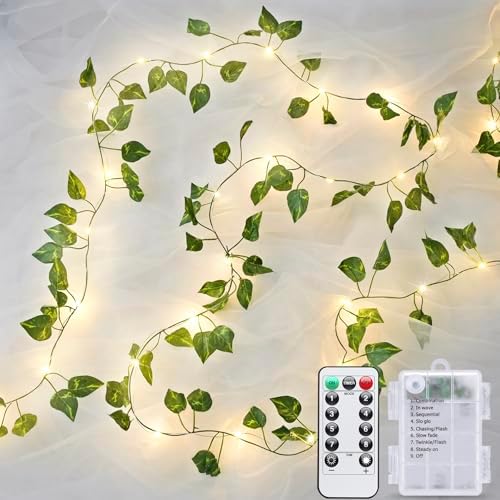 JMEXSUSS 33Ft Vines with Lights Battery Operated, 100 LED by JMEXSUSS