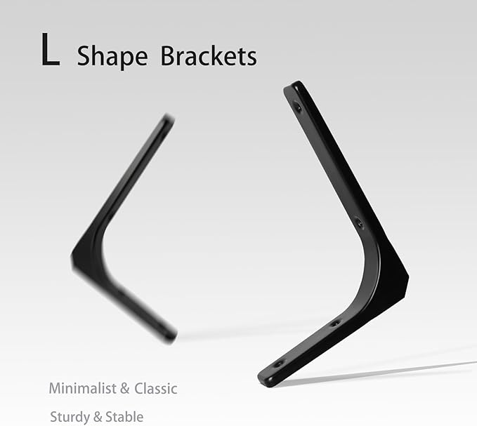 DINZI LVJ Long Wall Shelves, 31.5 Inch Wall Mounted Shelves Set of 2, - Image 8