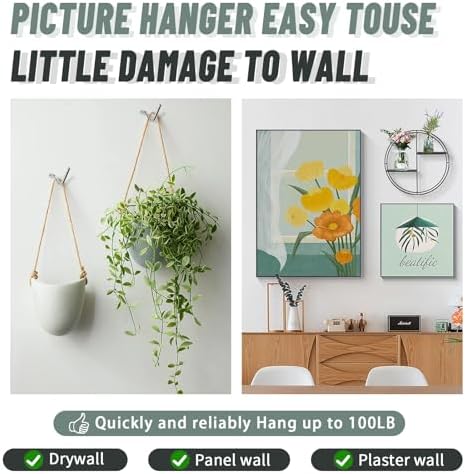 FURHUA 30pcs Super Hook Picture Hangers, Drywall Hooks - Image 6