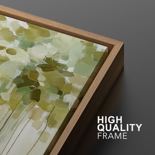 MUDECOR Framed Canvas Print Wall Art Set Soft Green Trees - Image 6
