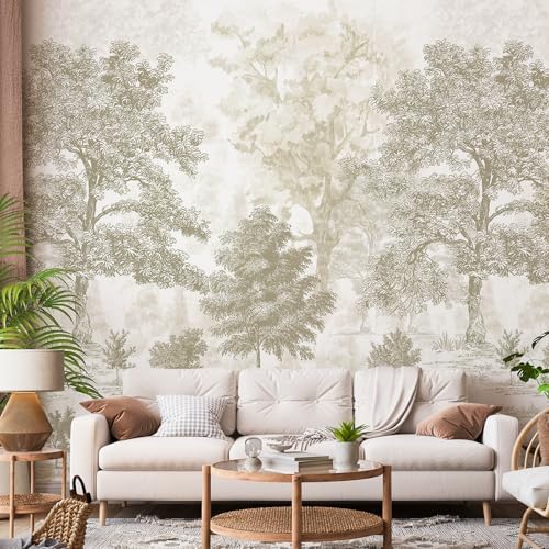 Zeeko Vintage Forest Wall Murals Peel and Stick 148" W x 98" H by Zeeko