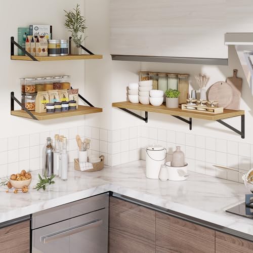 Deep Wall Shelves 48"W x 12"D Engineered Wood Floating Shelves - Image 2