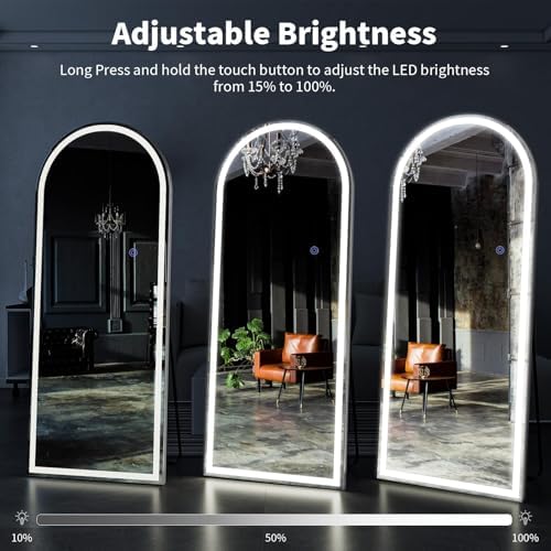 VooBang 65"x26" LED Arched Mirror Full Length - Image 3