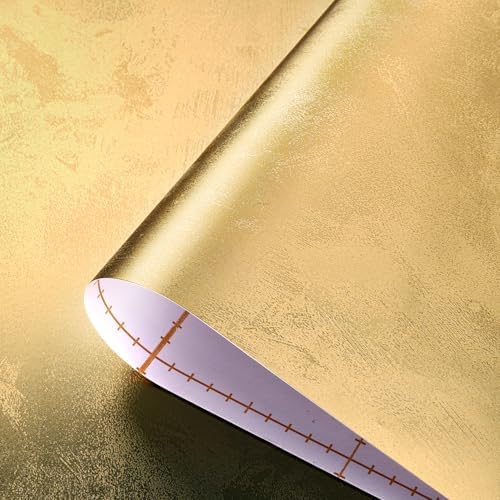 15.7x317" Gold Peel and Stick Wallpaper Vintage Kitchen Wallpaper Waterproof by HelloWall