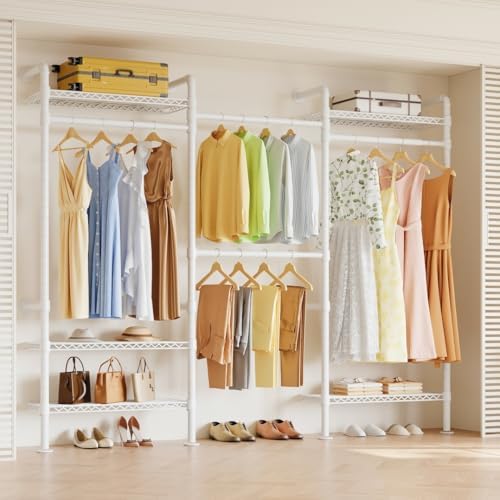Higeego W3 Wall Mounted Clothes Rack, Industrial Pipe Clothing Rack by Higeego