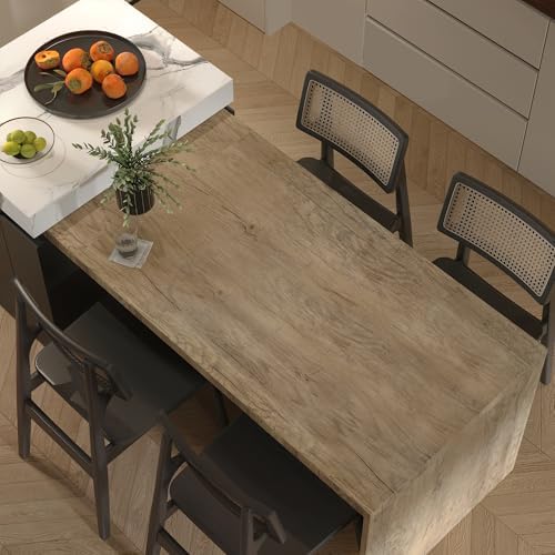 BOMENG Natural Wood Grain Contact Paper Light Brown Wallpaper 31.5"×354" - Image 2