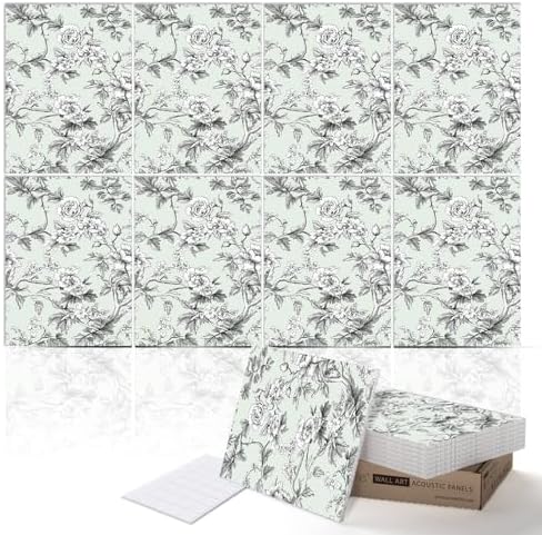 PINWELIFE® Acoustic Art Tiles – 8-Pack 12"x16" Sound Absorbing Panels, Seamless by PinwelifeWallArt%EF%BD%9CAcousticPanels