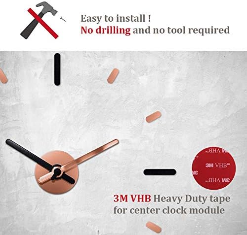 Presentime Large Frameless DIY Wall Clock - Image 2
