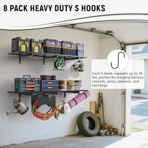 2 Pack Garage Wall Shelves, Heavy Duty Shelf Organizer - Image 6