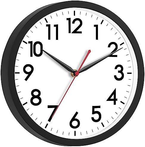 AKCISOT 12 Inch Wall Clock, Silent Battery Operated Analog Clock by Akcisot