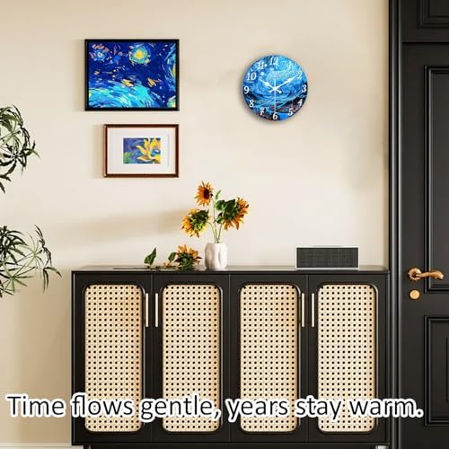 Silent Glass Wall Clock Non Ticking - Image 2
