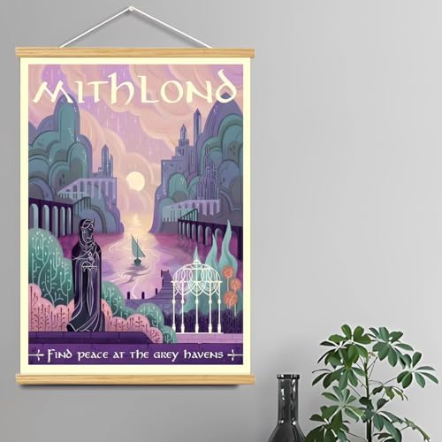 Middle Earth Landscape Wall Art Prints Canvas PaintingFantasy Posters, Wall - Image 2