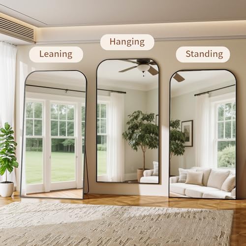 Oversized Full Length Mirror 76"x34" Arched Floor Standing Mirror - Image 5