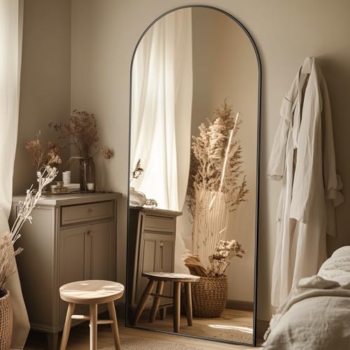 58"x18" Arched Full Length Mirror, Standing Floor Mirror by Unknown